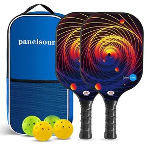 Pickleball Paddles Set, Lightweight Usapa Approved Fiberglass, Includes Outdoor Pickleballs, Ideal for Casual Play & Training