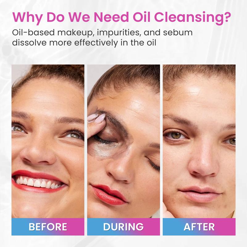 Elvira Pore Control Cleansing Oil Facial Cleanser, Daily Face Wash for Makeup & Blackhead Remover, Deep Cleansing Without Dryness, Fragrance Free & Non-Comedogenic for All Skin Types, 6.76 fl oz Facial Cleansing Comfort Skincare