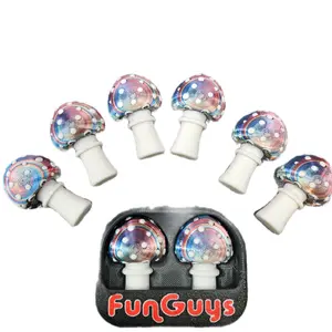 FunGuys Fidget Mushrooms - 2 Mushroom Caps with Colorful Accents, Ideal for Stress Relief and Fun Activities. Case included!