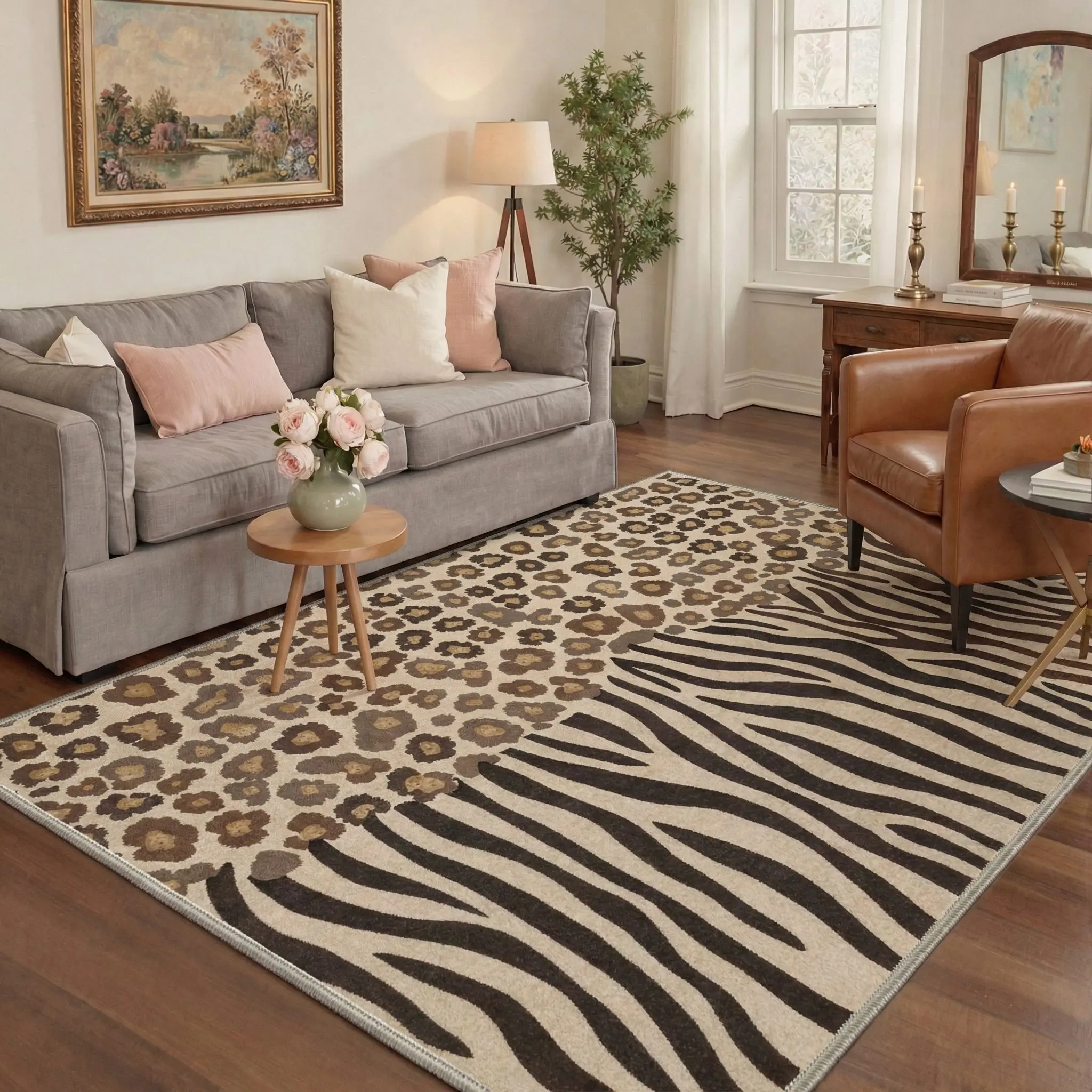 【Deals For You Days】BEIMO Floor Rug – Machine Washable, Pet Friendly, Soft, Non-Slip Area Carpet, Perfect for Living Room, Bedroom, Kitchen, Hallway, Stylish Home Decor ,ARN2018-ECHO