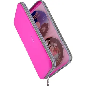 72 Capacity Heavy Duty CD DVD Blu-ray Media Case Storage Holder Organizer Wallet (Peachblow)