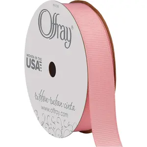 Offray grosgrain craft ribbon 58inch x 18feet pink