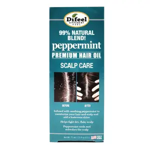 Difeel 99% Natural Blend Peppermint Premium Hair Oil Scalp care 2.5 oz