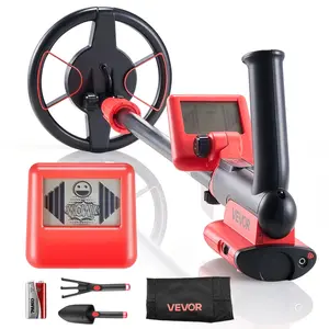 VEVOR SS287 Metal Detector, 6" IP68 Waterproof Search Coil, LCD Display, 22.8"-33.8" Adjustable Telescopic Grip, Lightweight High-Accuracy Tool for Gold Treasure Hunting in Sand/Water