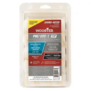 212 MAIN 4.5 in Width Pro & Doo-z Jumbo Paint Roller Cover - 0.37 in Thick, Finish Match, Shed-Resistant - Pack of 4, Width 4.5"