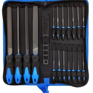 Metal-File Set, Multi-purpose Metal-File Set, Portable File Tool Kit, Professional File Tool Kit, Wood, Plastic, Glass, Rubber, Heavy Duty Hardware with Comfort Handle, Hand Tools
