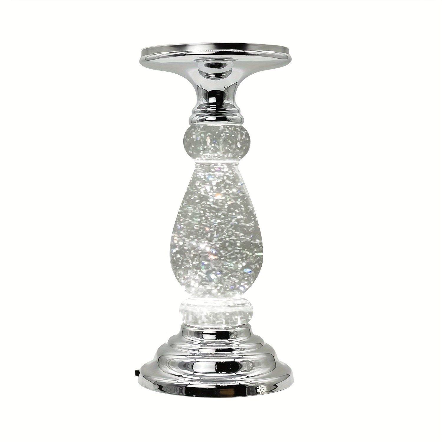 Elegant LED Swirling Candle Holder with On/Off Switch – Polished Acrylic Base, Fits 3-Wick Candles, Perfect for Home Décor & Holiday Gifts