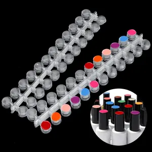 240 PCS Nail Polish Swatch Dots, Acrylic Round Nail Polish Color Swatch with Self-Adhesive Sticker, Circle Nails Polishes Color Dots for Polishes Art Display