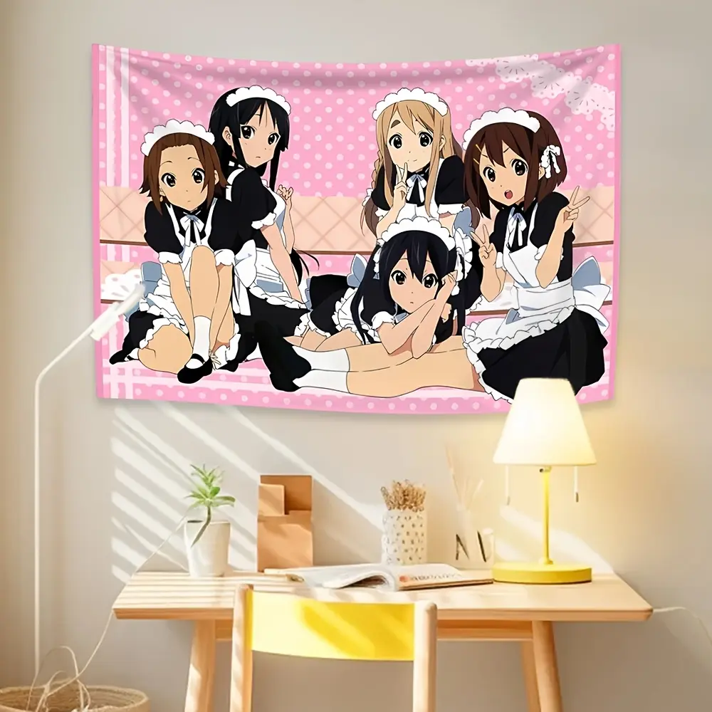 1-piece set, adorable anime tapestry, room/bedroom/living room wall decor, Bedroom Dorm Decor, wall art/party decoration, Bed Room Decor Aesthetic, comes with an easy-to-install toolkit, ideal gift, Wall Hanging Tapestry