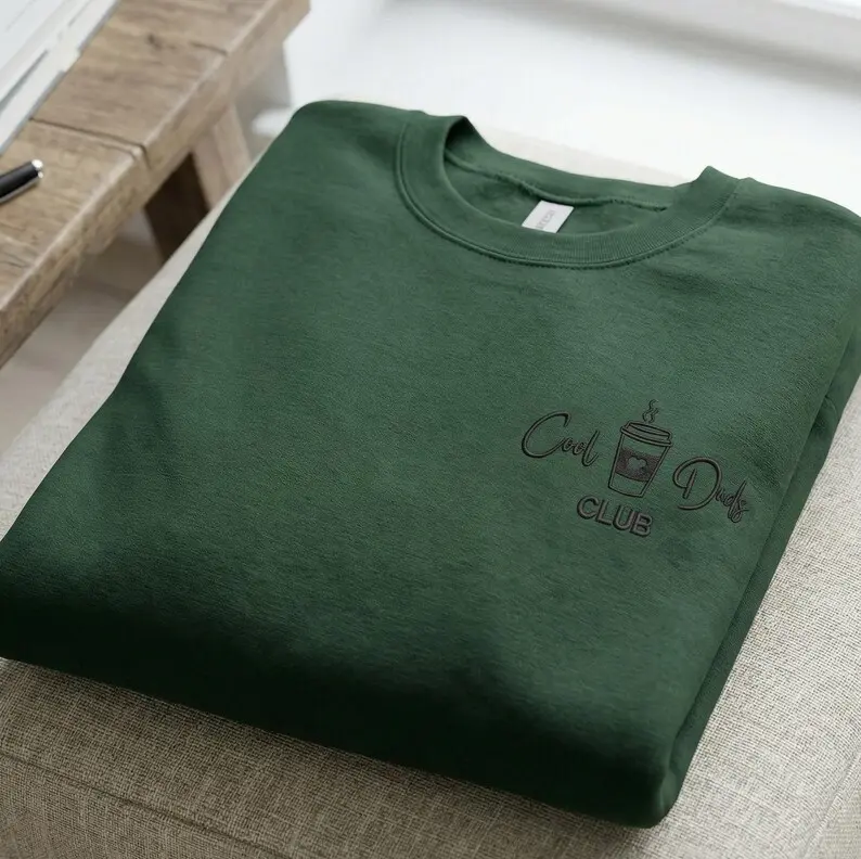 Custom Embroidered Sweatshirt, Cool Dads Club Sweater, Promoted To Daddy, Father’s Day Gift