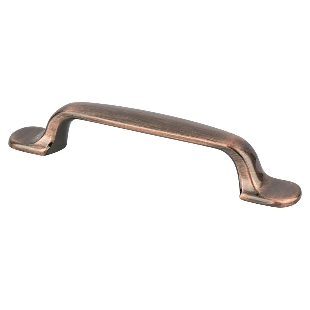 Berenson 9719-1BAC-P Euro Moderno Zinc Base Single Pull Handle, 96 mm CC, Brushed Antique Copper Finish Door Hardware (Antique Copper, Brushed Finish, Millimeters Included)
