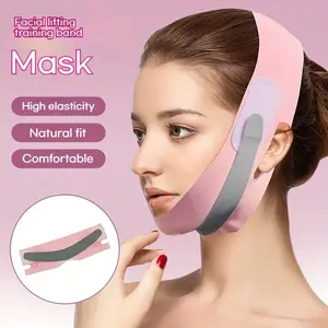 2-Pack High Elasticity Facial Lift & Firming Bands – Comfortable, Skin-Friendly, Breathable Bands for Home Facial Yoga Training, Face Lifting Strap