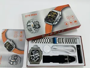 Newest Smart Watch Wireless Charger NFC Bluetooth Call Compass Sport Tracker Smartwatch Stainless Steel Strap