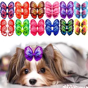 Your dog just turned into a fairy!  24pcs 3D Butterfly Dog Hair Bows with Pearl. Cute Patterns & Pet Accessories for Small Dogs & Cats. Professional Grooming Hair Accessory for Funny Pet Photoshoots. Soft Dog Products for Daily Style & Holiday Glow Up