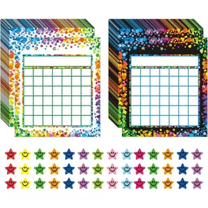 80 Pack Incentive Reward Chart for Classroom Home Behavior for Students with 2400 Pieces Star Stickers