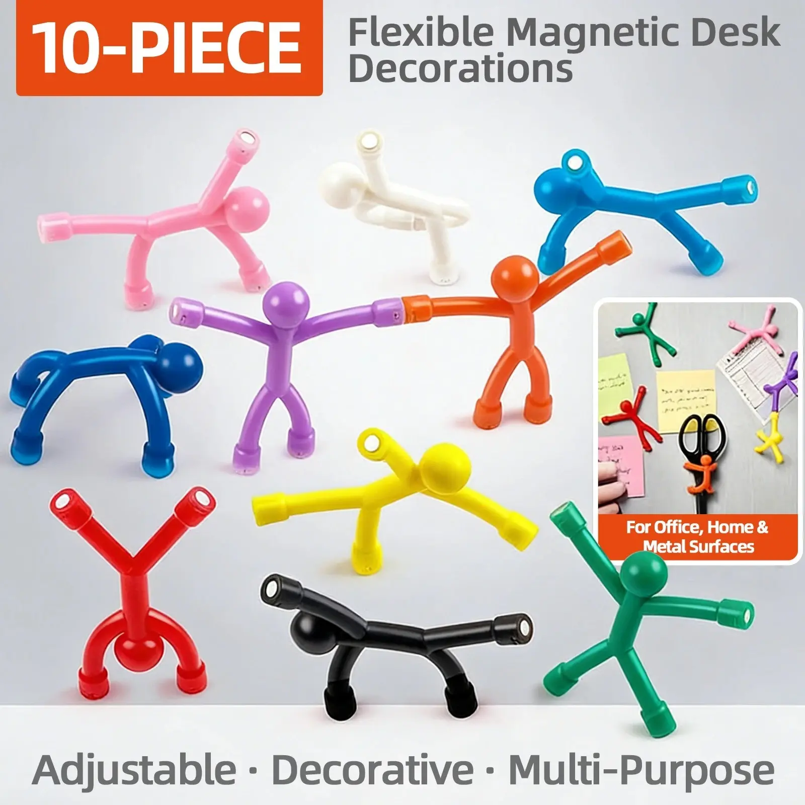 5/10/20pcs Magnetic Figure Toys, Transformable Wall-Climbing Magnet Stickers, Creative Stress Relief Toy for Kids, Unisex Design, Stress Relief Tool, Stress Relieving Tool, Stress Relief Gadget
