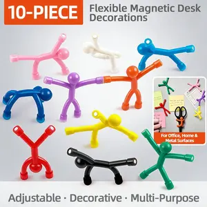 5/10/20pcs Magnetic Figure Toys, Transformable Wall-Climbing Magnet Stickers, Creative Stress Relief Toy for Kids, Unisex Design, Stress Relief Tool