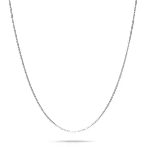 0.6mm Lite Box Chain in White Gold