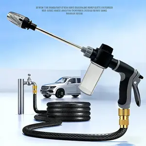 Portable High Pressure Car Washing Gun, Pressure Washer Wand, Powerful Cleaning, Plastic Body with Long Handle Nozzle, Ideal for Car Washing, Garden Watering, Home Cleaning. Adjustable Sprayer, Lightweight and Easy to Use, Multifunctional Car Cleaning Set