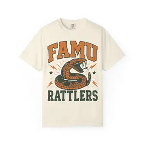 FAMU Rattlers Vintage Unisex T-Shirt | College Gear, Game Day Apparel, Casual Wear, Gift for Students, Alumni Shirt