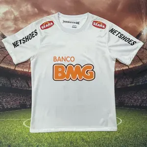 No.11 Neymar 2012 2013 Home Away White Black Retro Short Sleeved Soccer Jerseys