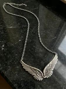 Gothic Vintage Angel Wings Necklace for Men and Women, Trendy Punk Party Personalized Jewelry, Unique Design Accessory, Jewelry Accessories, Cuban Link Necklace, Cuban Link Chain