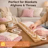 1pc Wooden Frame Handweaving Loom Kit with Pegs - Adjustable Size, Easy Assembly, Beginner-Friendly DIY Craft Kit, Chunky Yarn Tool for Afghans, Blankets, Home Cozy Throws or Gifting