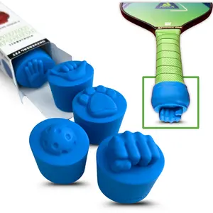Pickleball Paddle Weighted End Caps by Paddle Hands – 5-Pack Silicone Grip Accessories – Universal Fit, Durable & Skin-Safe
