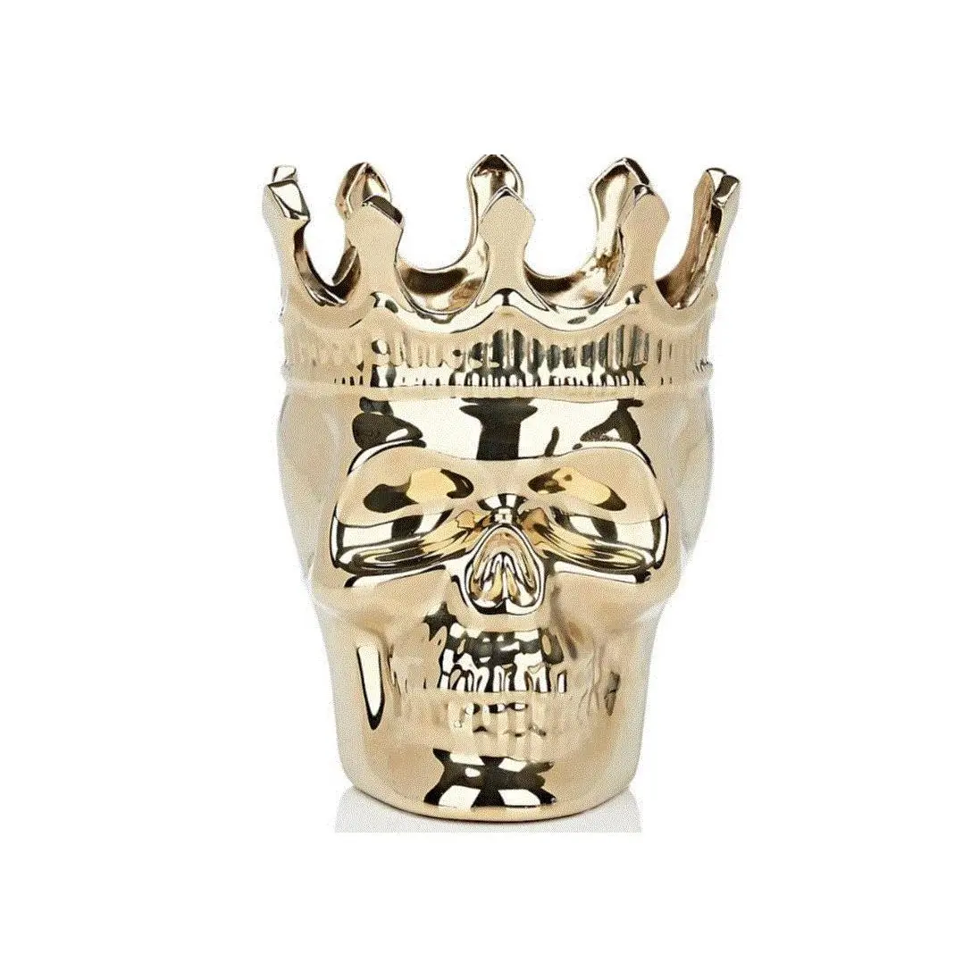 Gold Bonaparte Skull in Wood Charnel
