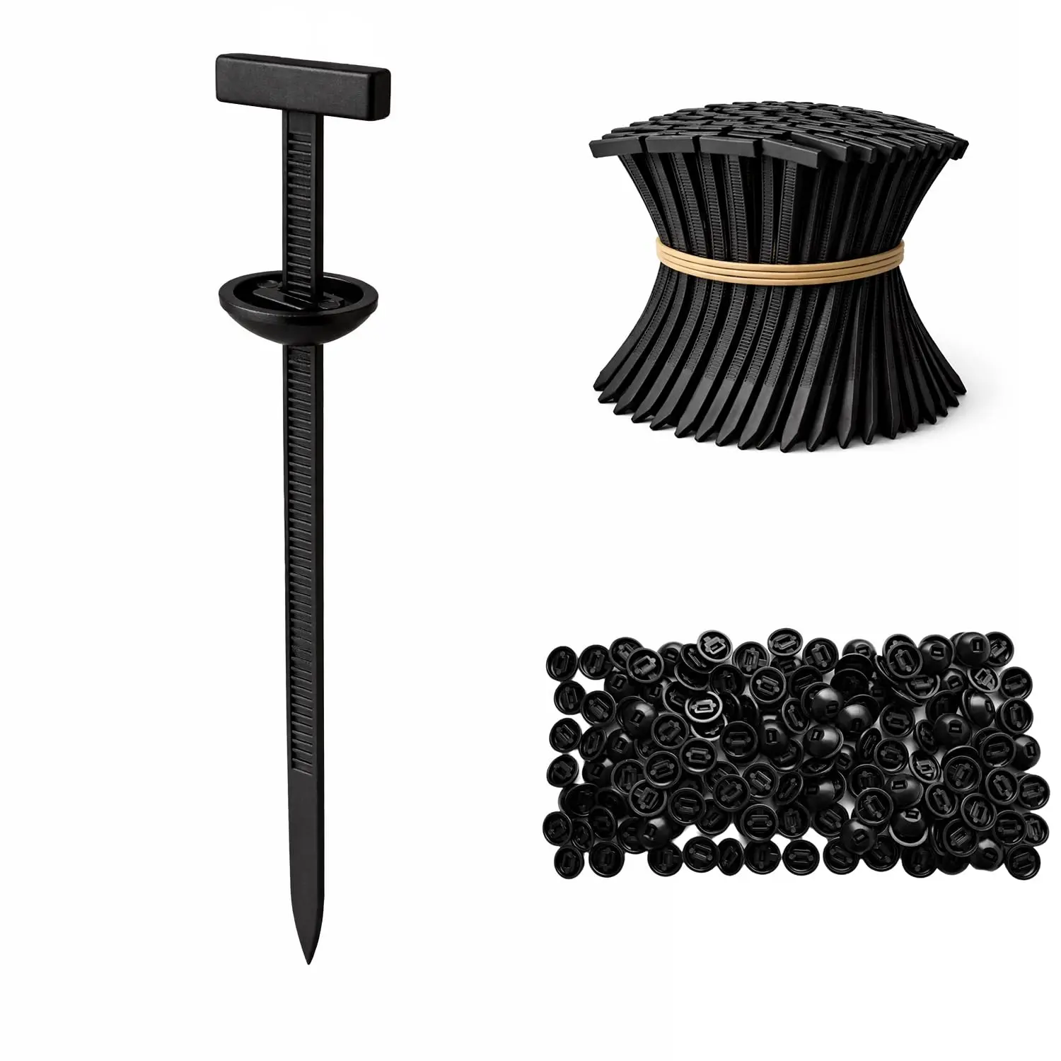 150Pcs Nylon Universal Cable Tie Buckle, Zipper Clips for Cars, T Style Zip Ties Button Fixion Tools, Automotive Plastic Rivet Push Pin, Auto Body Parts Trim, Bumper Retainer Fender Liner Door Panel