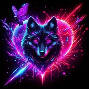 Wolf Pattern DIY Diamond Arts Colorful Painting Kit without Frame, DIY 5D Diamond Arts Colorful Painting Kit, Wall Art Decor for Home Bedroom, Crafts