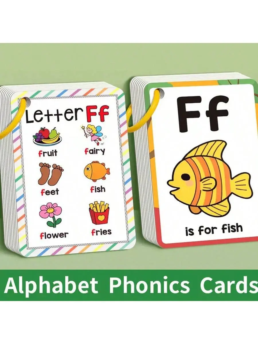 26pcs English Alphabet Flash Cards, Children Early Education, Learning Colors Animals Letters Enlightenment Cognitive Cards