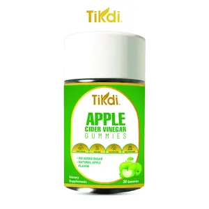 TIKDI Apple Cider Vinegar Gummy - 30 Count - Vegan, Non-GMO, No Added Sugar
