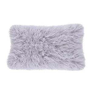 212 MAIN SARO 706.1220B 12x20 in. Rectangular Acrylic Fur Home Decorative Cushion - Lavender Indoor Throw Pillow