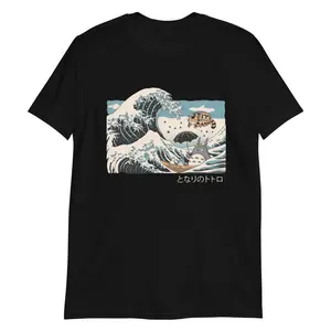 My Neighbor Totoro Characters On Ther Waves T-shirt