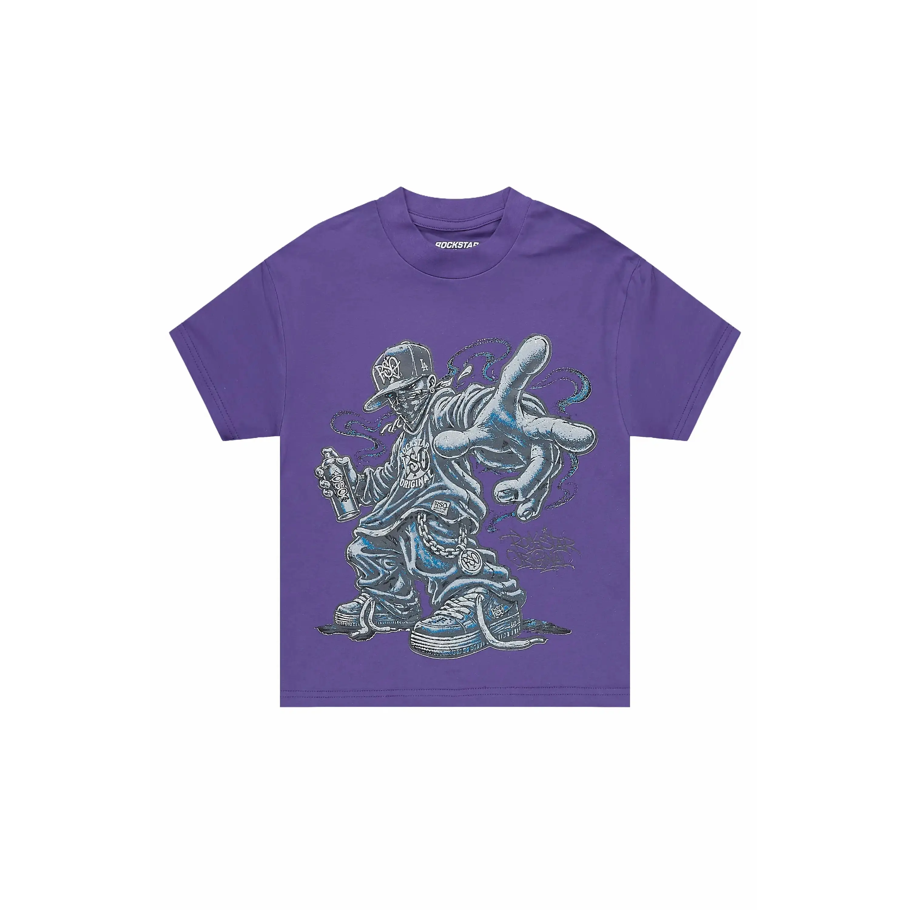 Boys Solace Purple/Light Grey Graphic T-Shirt