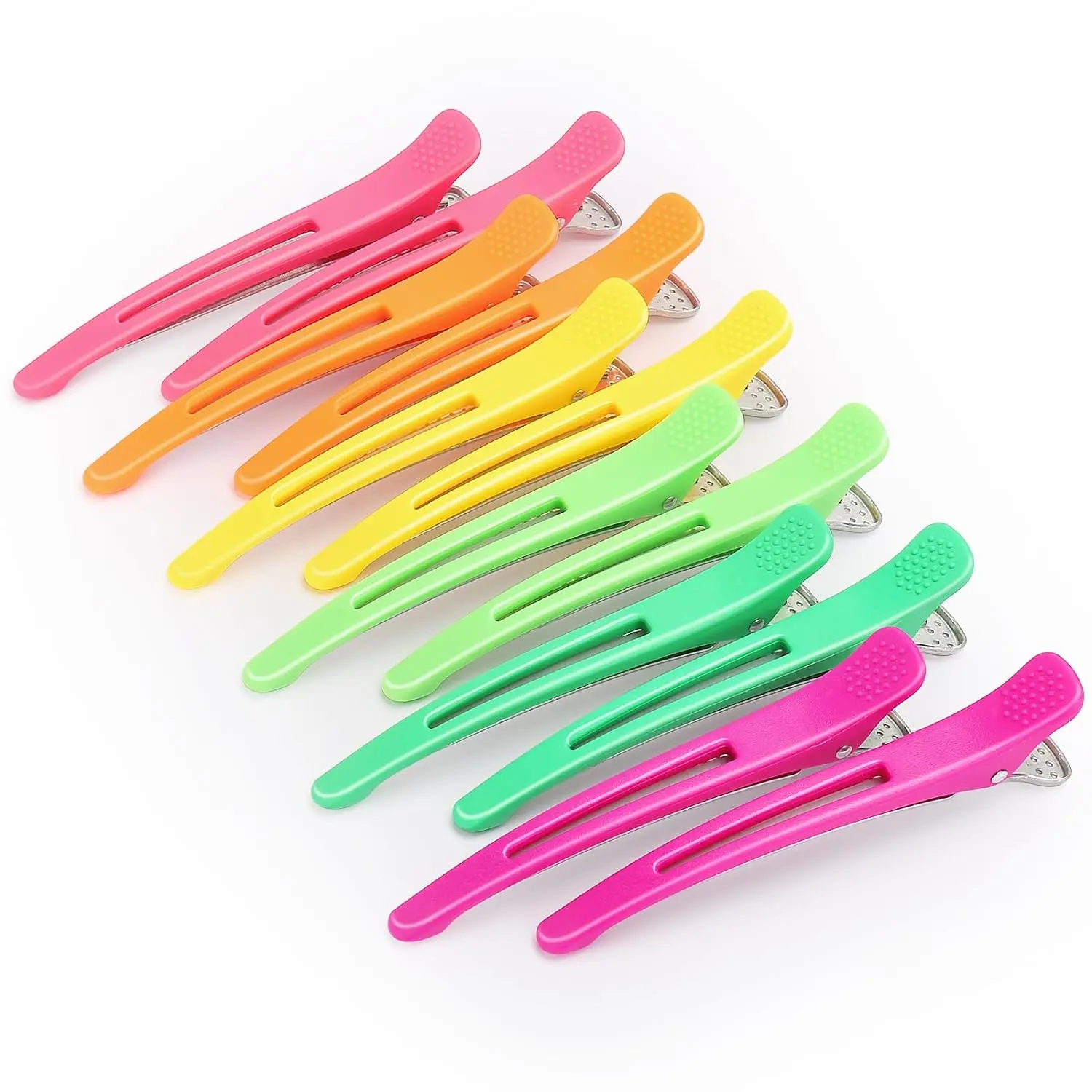 12Pcs Creaseless Hair Duck Clips, Unisex Styling & Sectioning Tools for Hair Cutting, Salon Hairdressers, Creaseless Hair Clips