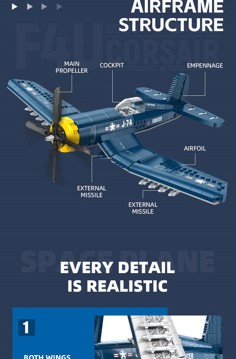 767 building blocks assembly — Legendary F4U Corsair fighter plane! Foldable wings + retractable landing gear, 1:20 scale accuracy! The ultimate military building block set for aviation enthusiasts! Building Blocks #F4U Pirates #Military Models