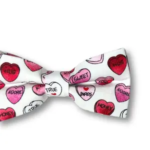 Conversation Heart Bow Tie