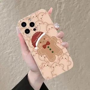 Creative Gingerbread Man Design Phone Case, Shockproof Full Protection, Fits iPhone 17/16/11/12/13/14/15/16 Pro Max/plus/air Gift