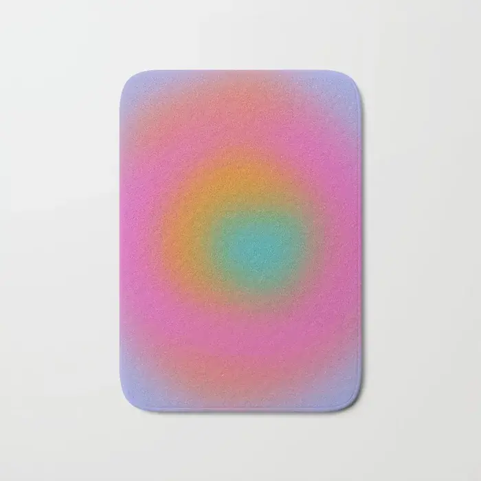 Society6 Auras004 Bath Mat - Ducky B Bathroom Decor, Non-Slip Memory Foam, Soft Microfiber, Machine Washable, 17"x24" Absorbent Cozy Bathroom Rug