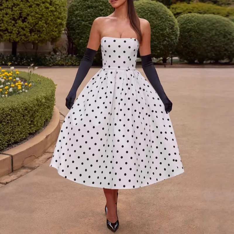 line and dot dress - TikTok Shop