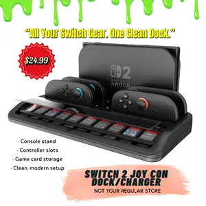 All-In-One Nintendo Switch 2 Console, Controller & Game Organizer Dock | Not Your Regular Store
