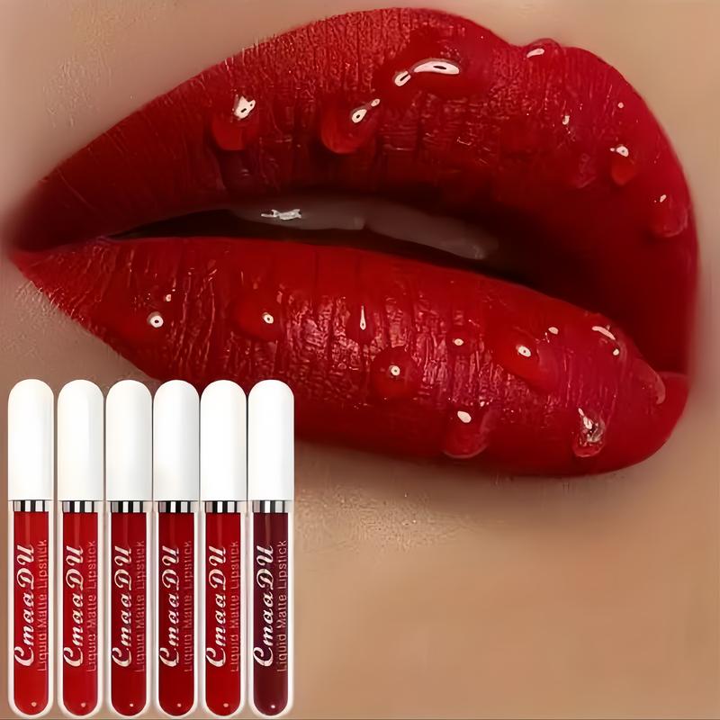 10Pcs Matte Lip Glaze Long Lasting Glossy Waterproof Lipstick Nonstick Easy To Apply Long Lasting Makeup Lipgloss For Beginners Beauty Cosmetic