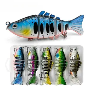 Bionic Swimming Bait, Top Water Bass Jointed Swimbait Robotic Fishing Lures for Freshwater, Lifelike Fishing Lures for Bass Trout Crappie Walleye Pike Bluegill