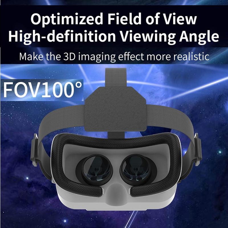 VR SHINECON Virtual Reality VR Glasses, 3D Helmet Lenses Smart Goggles for Smartphones, VR Glasses for Home Office Gamer