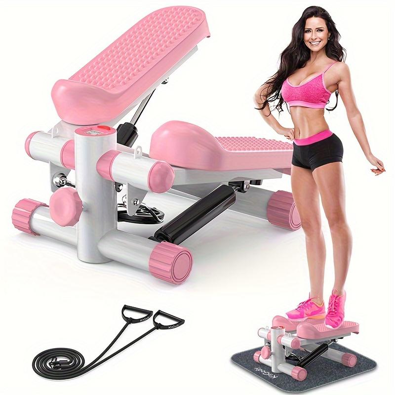 Mini Steppers For Exercise At Home - Stair Stepper Machine With Resistance Bands, 330 Lbs Capacity, And LCD Monitor - For Full Body Cardio And Walking - Suitable for Home Workouts - Perfect Gift for Fitness Enthusiasts