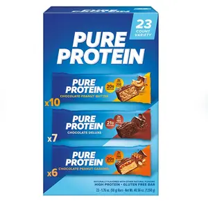 Protein Bars Gluten Free, Chocolate Variety Pack 23 ct.