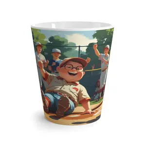 Techboi at Bat. Baseball Victory Latte Mug, Sports Coffee Cup, Motivational Gift for Coaches, Kids' Celebration Mug, Fun Baseball Mood