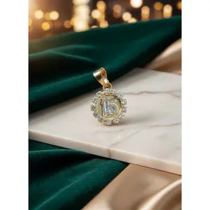 15's Necklace and Pendant Quinceañera 14K Gold Filled Laminado Elegante Cadena y Dije de 15 Anos Regalo Especial